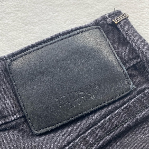 Hudson Blake Slim Straight Fit Twill Denim Jeans (Black) - Picture 13 of 16